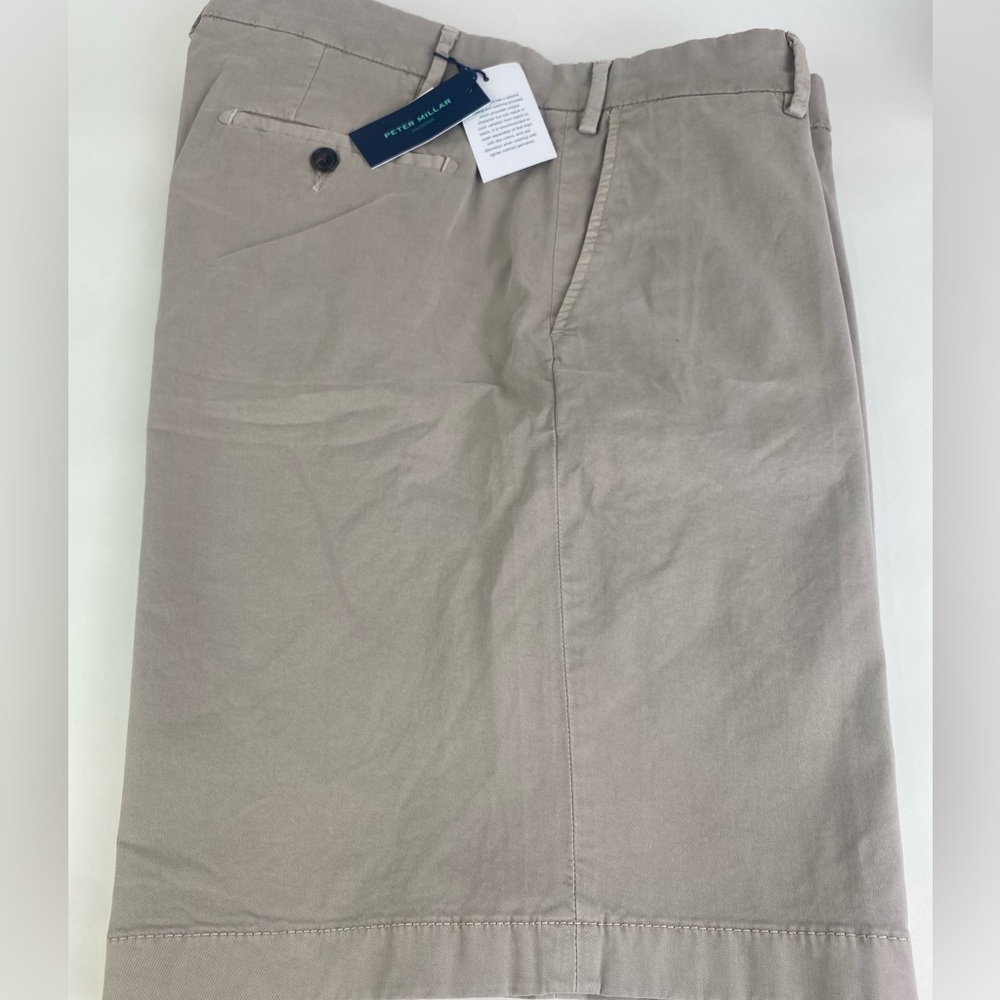 NWT Peter Millar Collection Concorde Garment Dyed Shorts Khaki‎ / Putty $128